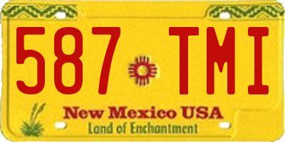 NM license plate 587TMI