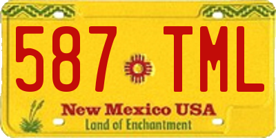 NM license plate 587TML