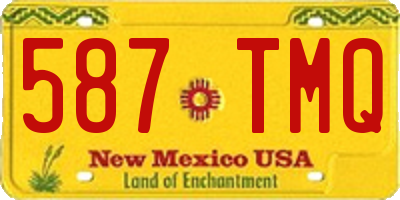NM license plate 587TMQ