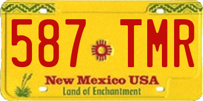 NM license plate 587TMR