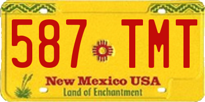 NM license plate 587TMT