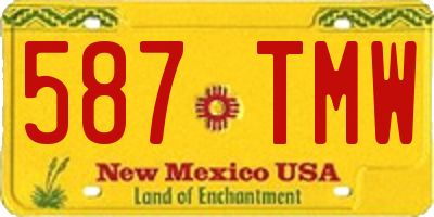 NM license plate 587TMW
