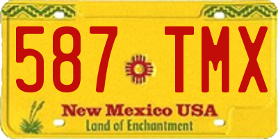 NM license plate 587TMX