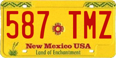 NM license plate 587TMZ
