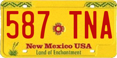NM license plate 587TNA