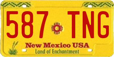 NM license plate 587TNG