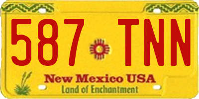 NM license plate 587TNN