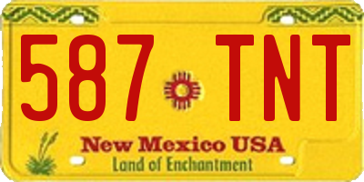 NM license plate 587TNT