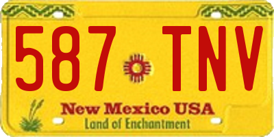 NM license plate 587TNV