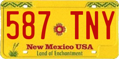 NM license plate 587TNY