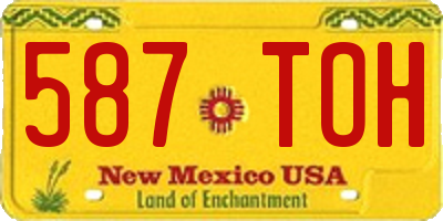 NM license plate 587TOH