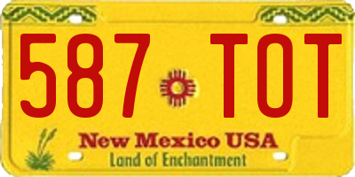 NM license plate 587TOT