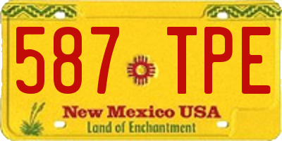 NM license plate 587TPE