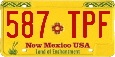 NM license plate 587TPF
