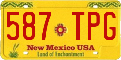 NM license plate 587TPG