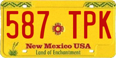 NM license plate 587TPK