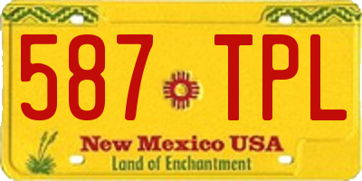 NM license plate 587TPL