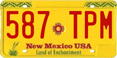 NM license plate 587TPM