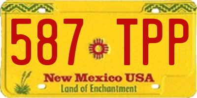 NM license plate 587TPP