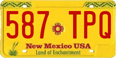 NM license plate 587TPQ