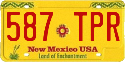 NM license plate 587TPR