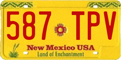 NM license plate 587TPV