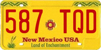NM license plate 587TQD