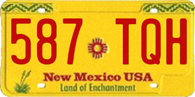 NM license plate 587TQH