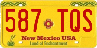 NM license plate 587TQS