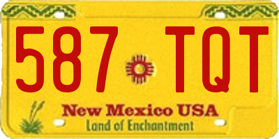 NM license plate 587TQT