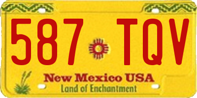 NM license plate 587TQV