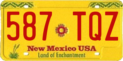 NM license plate 587TQZ