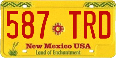 NM license plate 587TRD
