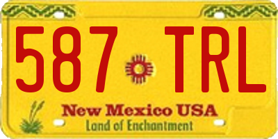 NM license plate 587TRL