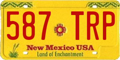 NM license plate 587TRP