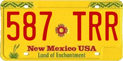 NM license plate 587TRR