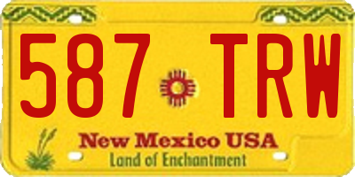 NM license plate 587TRW