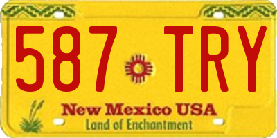 NM license plate 587TRY