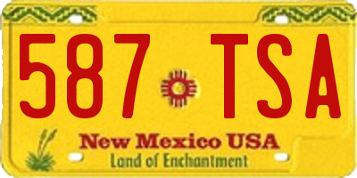 NM license plate 587TSA