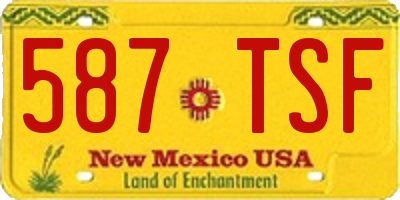 NM license plate 587TSF
