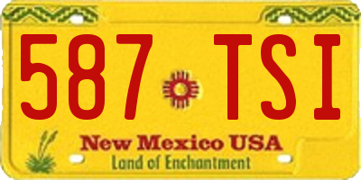 NM license plate 587TSI