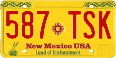 NM license plate 587TSK