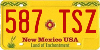 NM license plate 587TSZ