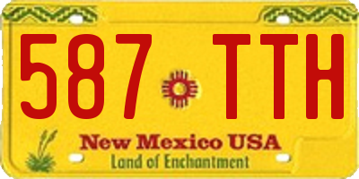 NM license plate 587TTH
