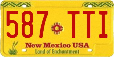 NM license plate 587TTI