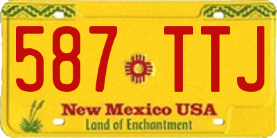 NM license plate 587TTJ