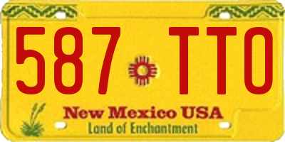 NM license plate 587TTO