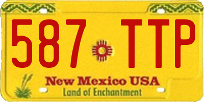 NM license plate 587TTP