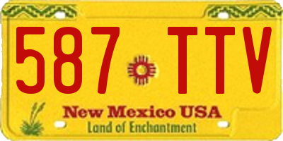 NM license plate 587TTV