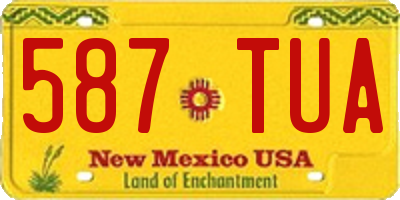 NM license plate 587TUA
